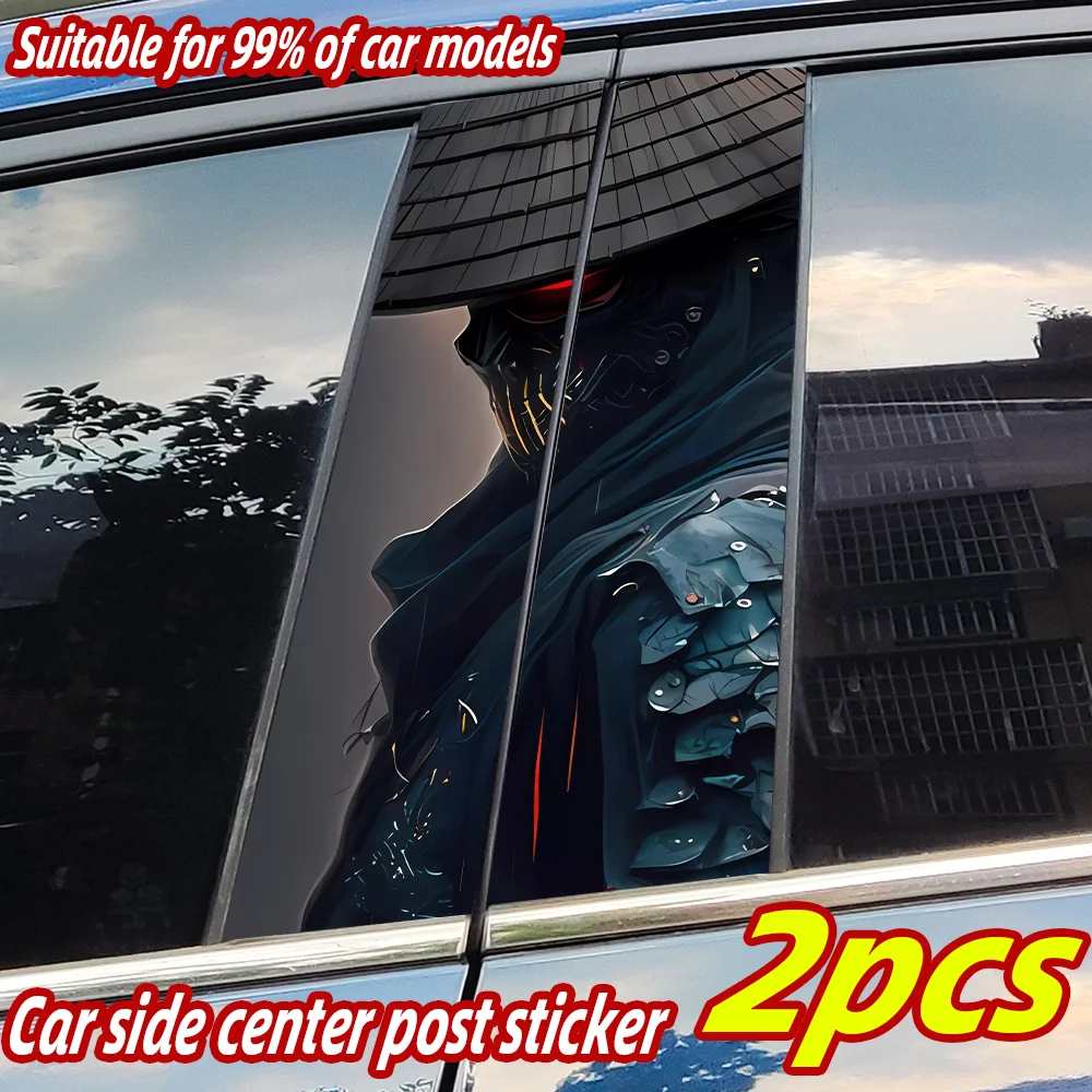 

Samurai Car Stickers Auto B-pillar Car Center Column Decoration Cover Scratches Waterproof Sunscreen Vinyl Decals Accessories