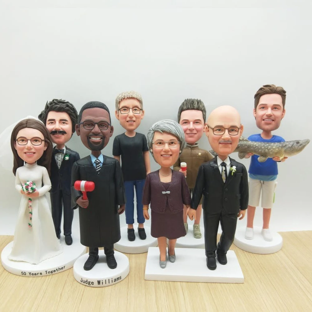 

Custom Bobblehead from Photo Handmade Full Body Custom Figurine Gift for Couple Wedding Engagement Birthday Anniversary