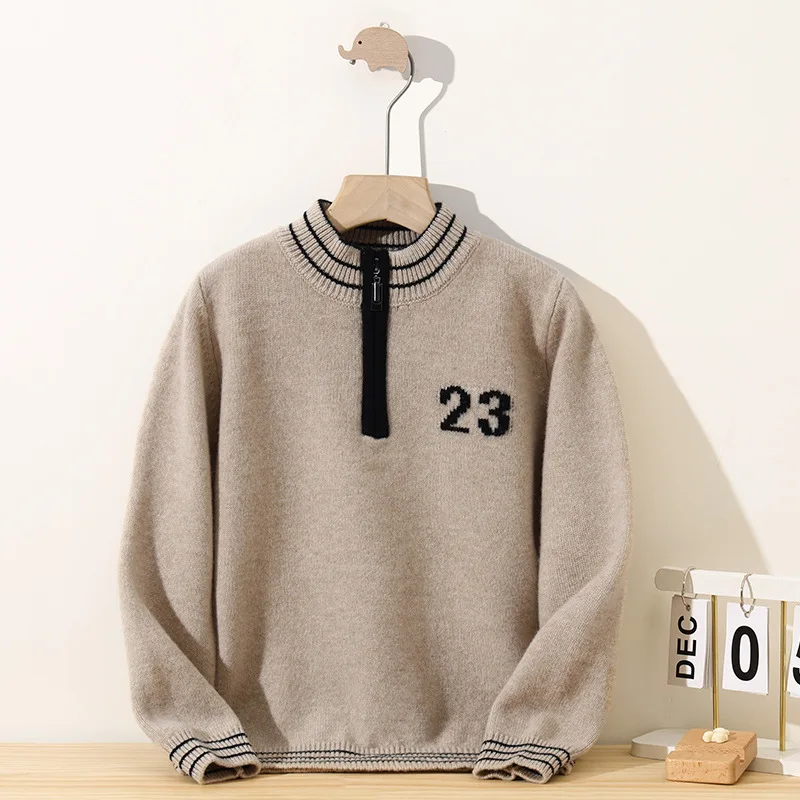 الأولاد رشاقته 100% رداء علوي من الصوف الاطفال الشتاء رقم 23 نمط كنزة صوف الفتيات الصوف رسالة معطف من قماش الكشمير القمم ملابس المراهقين #3