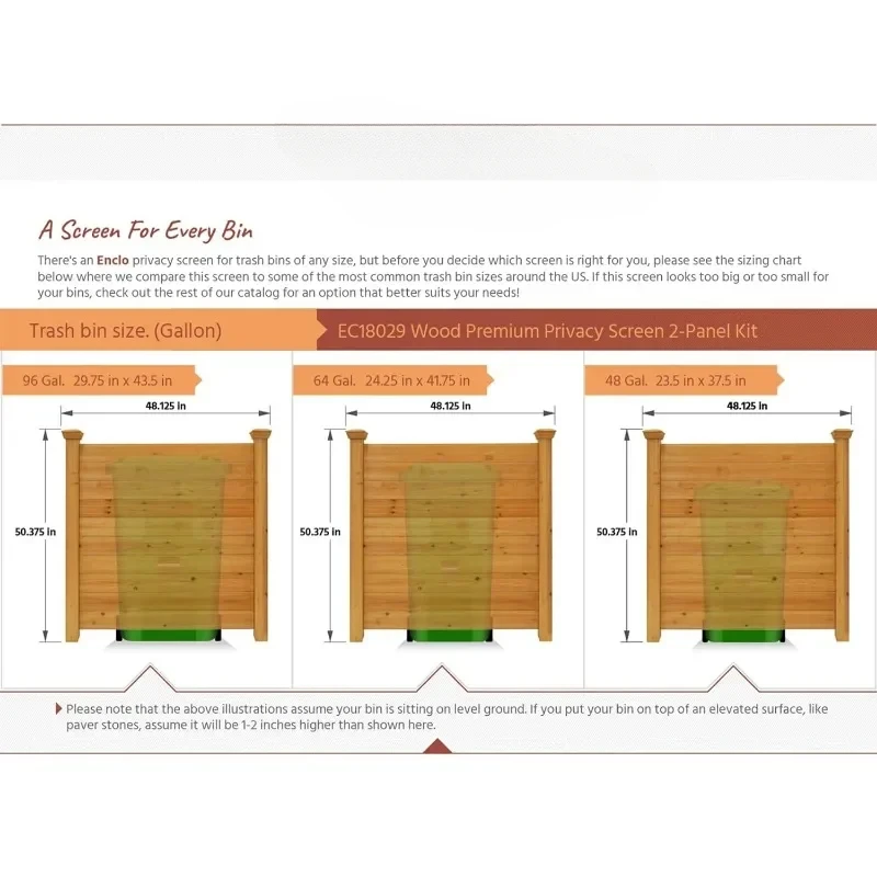 Wood Outdoor Privacy Fence Screen Kit (2 Panels)