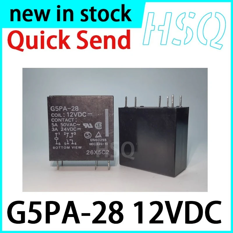 2PCS New G5PA-28 12VDC 6-pin 5A Relay