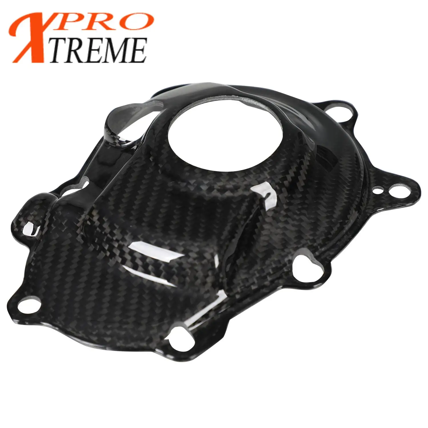 Funparts Carbon Fiber Engine Clutch  Protective Cover For YAMAHA YZ250F WR250F YZ WR 250F2021 2022 2023 2024 Side Protection Box