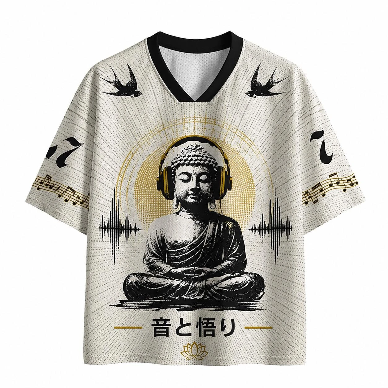 2026 Summer Fashion New Retro Gothic Fun DJ Buddha 3D Printing Outdoor Sports Fitness Street Style Loose T-shirt Large