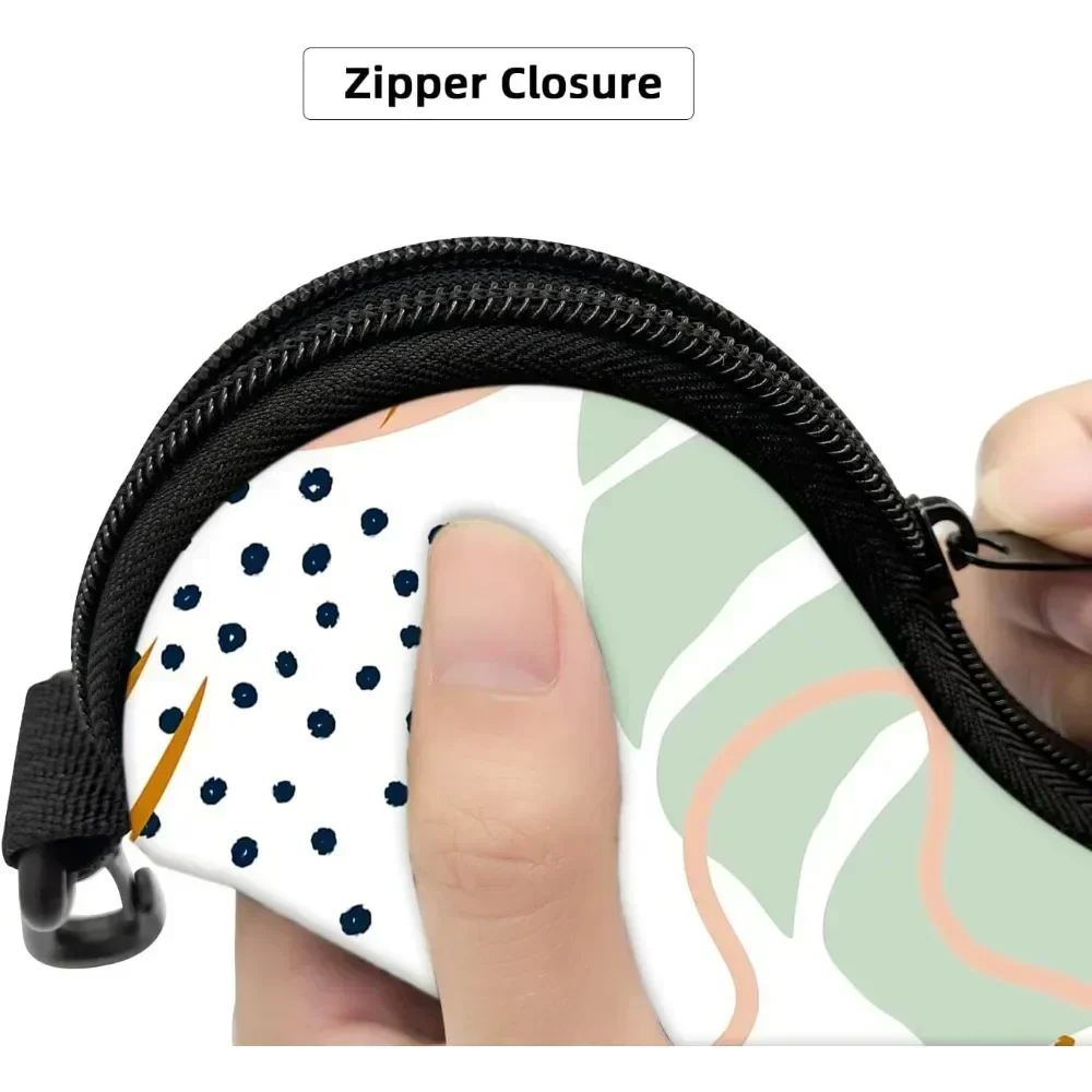 

Prints Zipper Soft Eyewear Storage Box Outdoor Travel Portable Anti-Pressure Sunglasses Bag