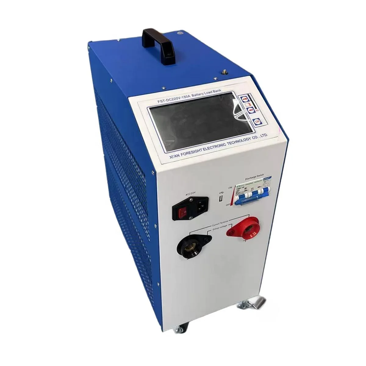 UPS Battery Capacity Tester with Alloy Load Discharge Function and 7-inch Metallurgical Display Screen