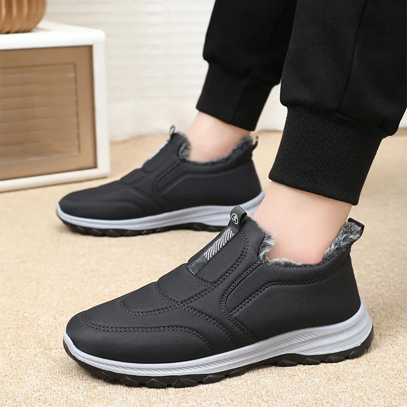 Men's Casual Sneakers Warm Slip-On Walking Shoes Non Slip Comfortable Lightweight Sneakers Workout Sports Running Shoes