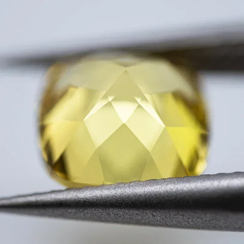 

Lab Grown Sapphire Loose Stone Square Cushion Shape VVS1 Yellow Color Beads for Jewelry Making Rings Selectable Certificate