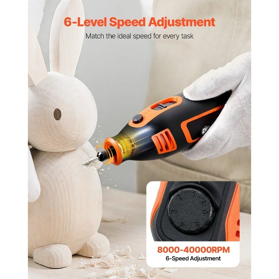 

84-Piece Rotary Tool Kit, 200W Mini Power Rotary Tool Corded , 6-Level Speed 8000-40000 RPM Multi-Purpose DIY Tools for