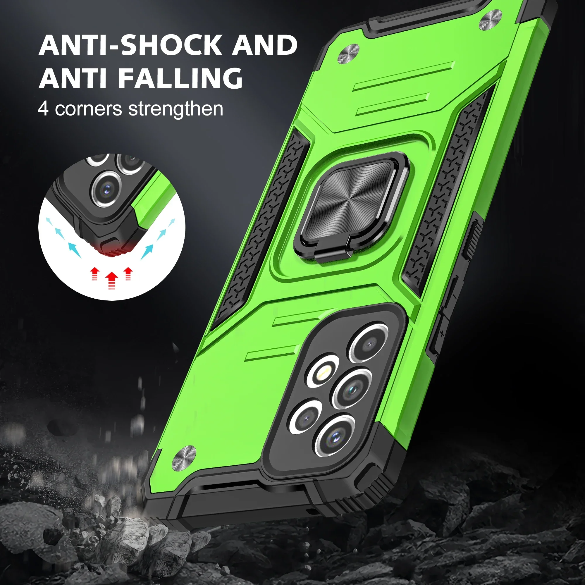 Anti-Knock Armor Case for Samsung Galaxy A16 A55 A35 A54 A34 A14 A15 A53 5G A05S S24 S22 S23 Ultra S21 FE S20 Plus