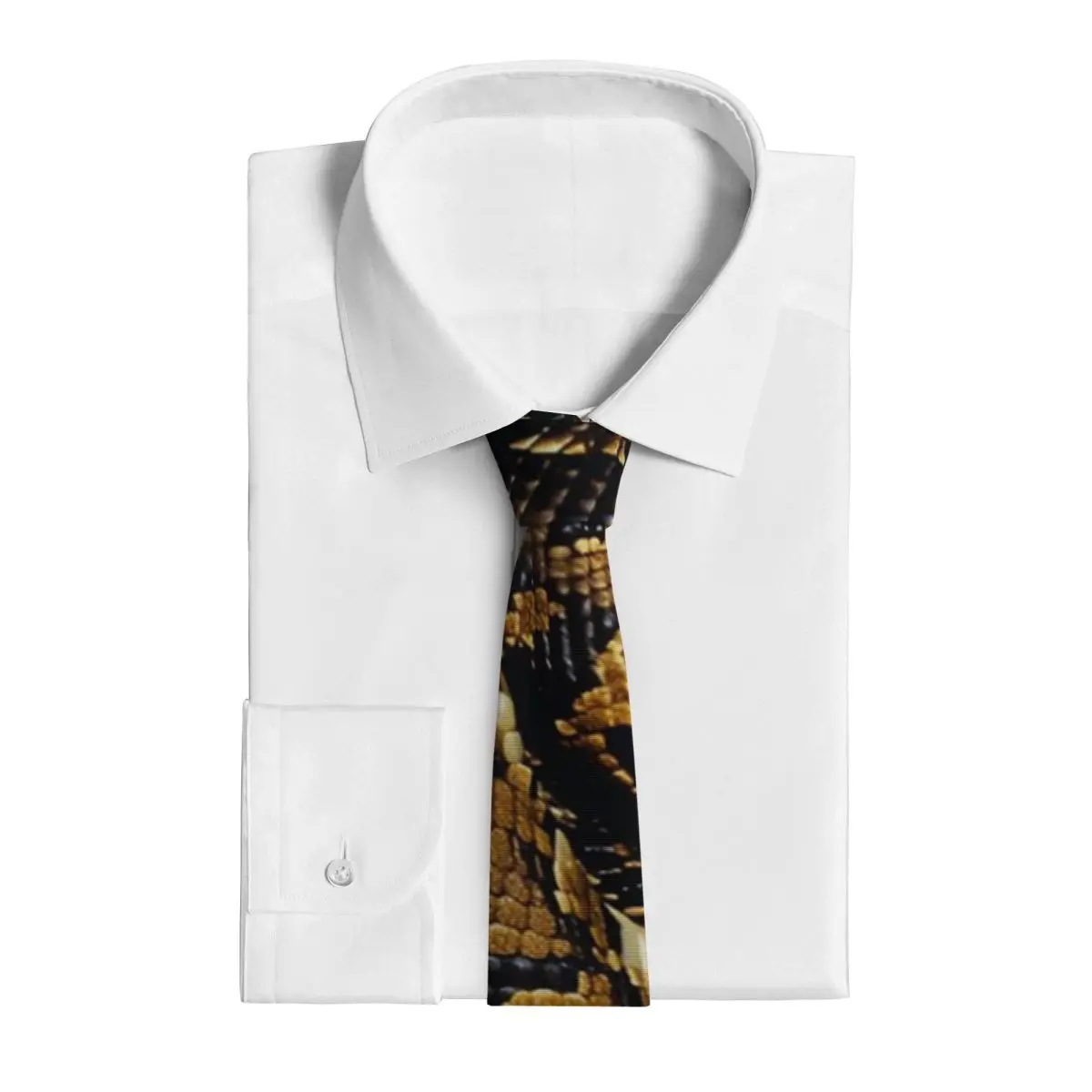 Snakes On A Train Necktie for Men Silk Polyester 8 cm Neck Ties Party Business Tie Casual Gravatas