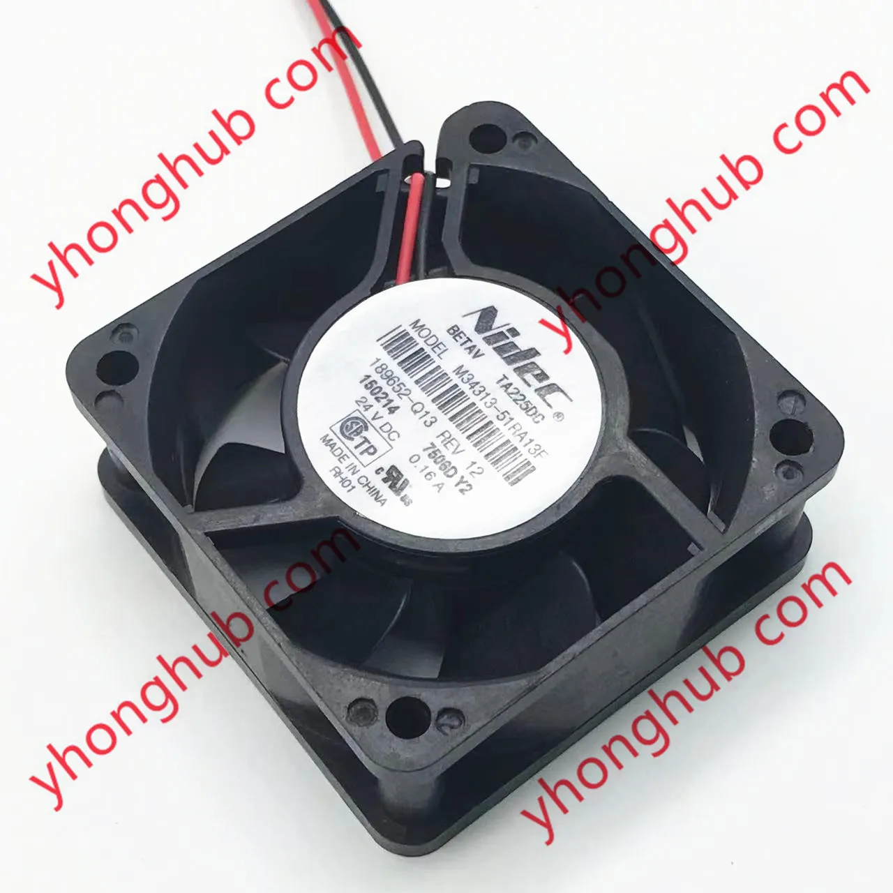 

Nidec M34313-55RA1F DC 24V 0.16A 60x60x25mm Server Cooling Fan