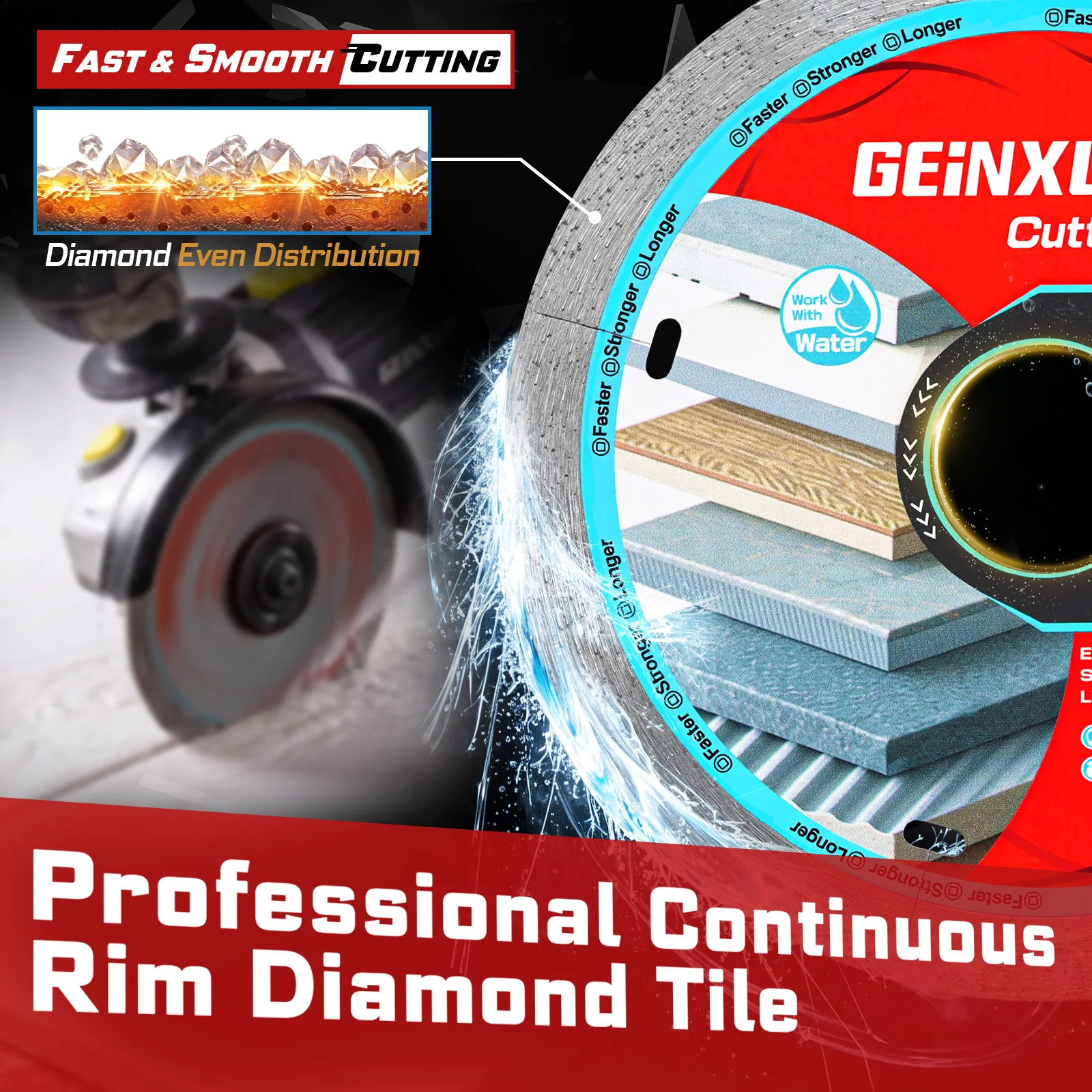 Geinxurn 3/5/8/15 PCS Continuo - Angle Grinder 4.5 ulasan dan harga