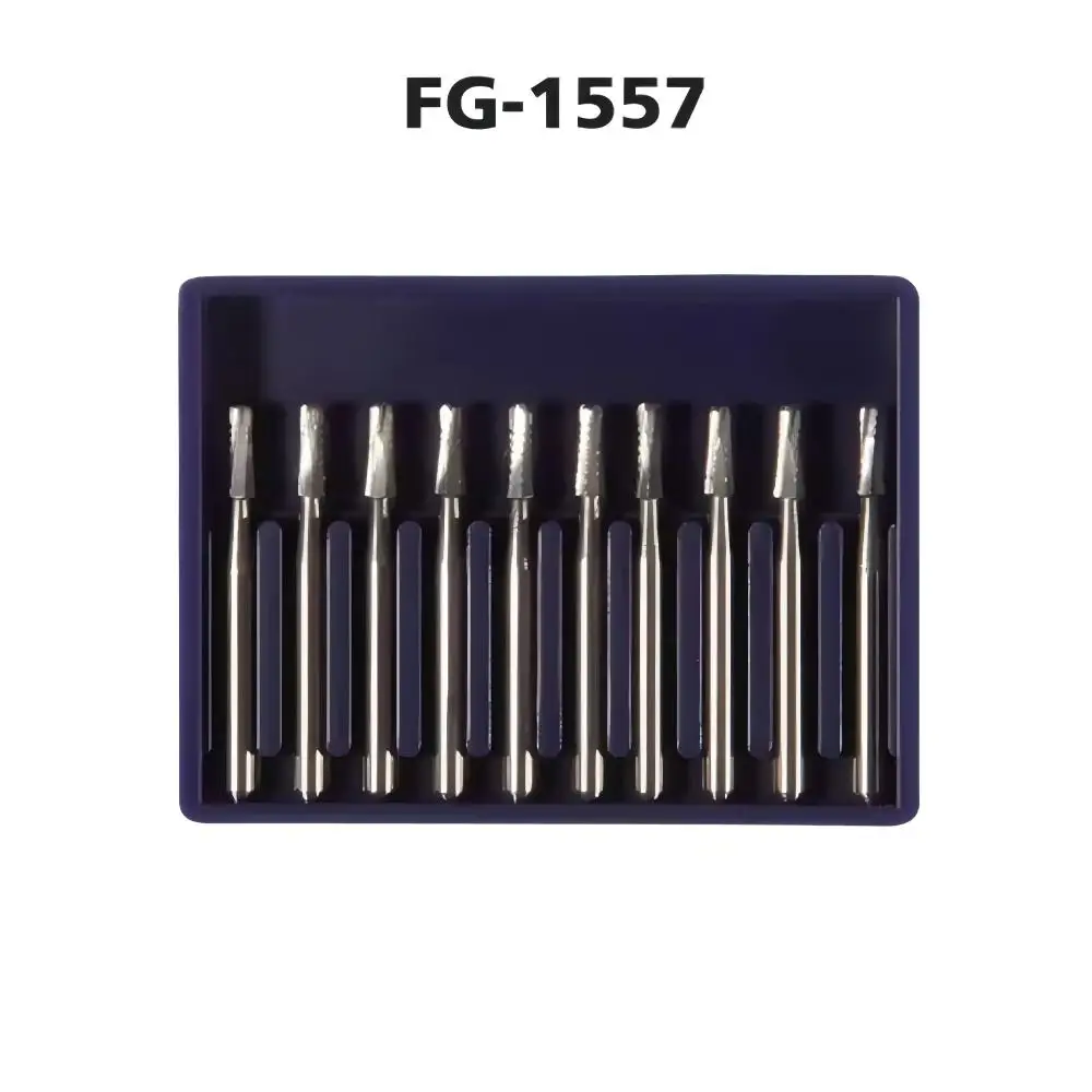 

10Pcs/Box Dental Carbide Bur FG Tungsten Steel Carbide Burs Crown Metal Cutting Drill For High Speed Handpiece Dentist Lab Tool