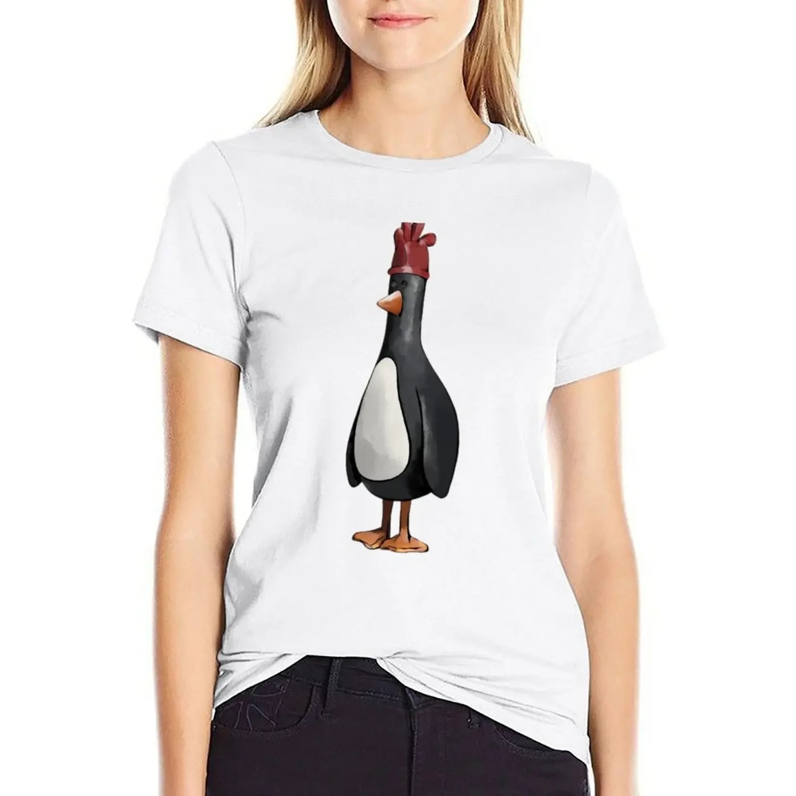 

Feathers McGraw T-shirt Female clothing summer clothes summer tops white t-shirts for Women