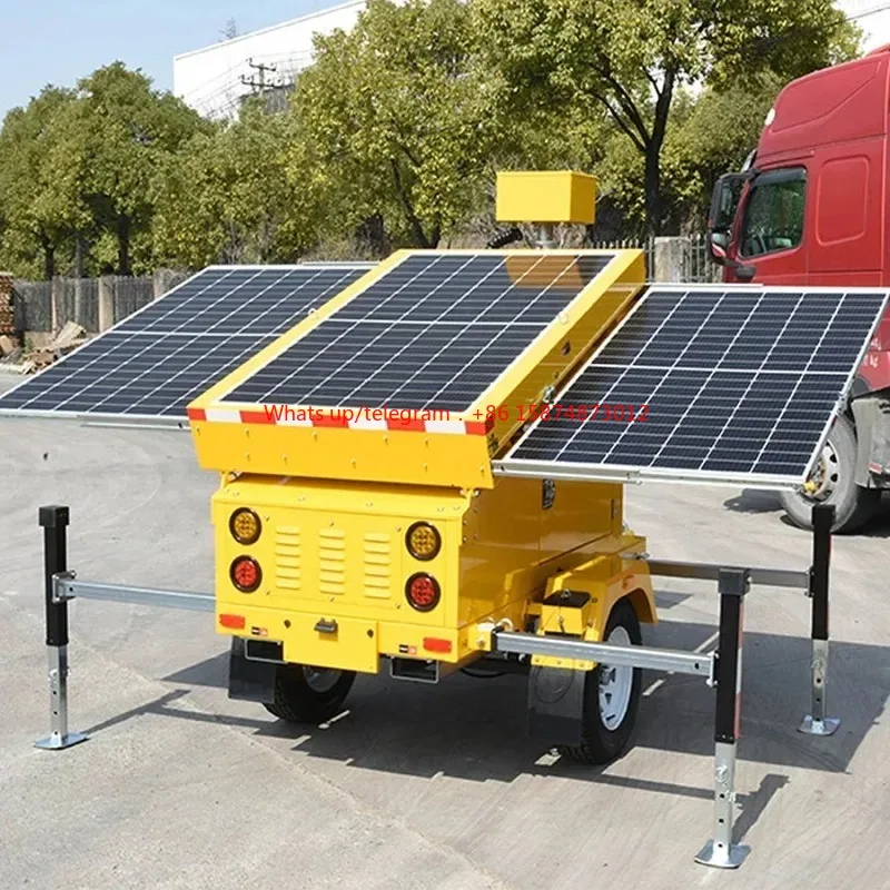 Sol ar Security Trailers Mobile cam era Trailer for Hotel Park Job Site