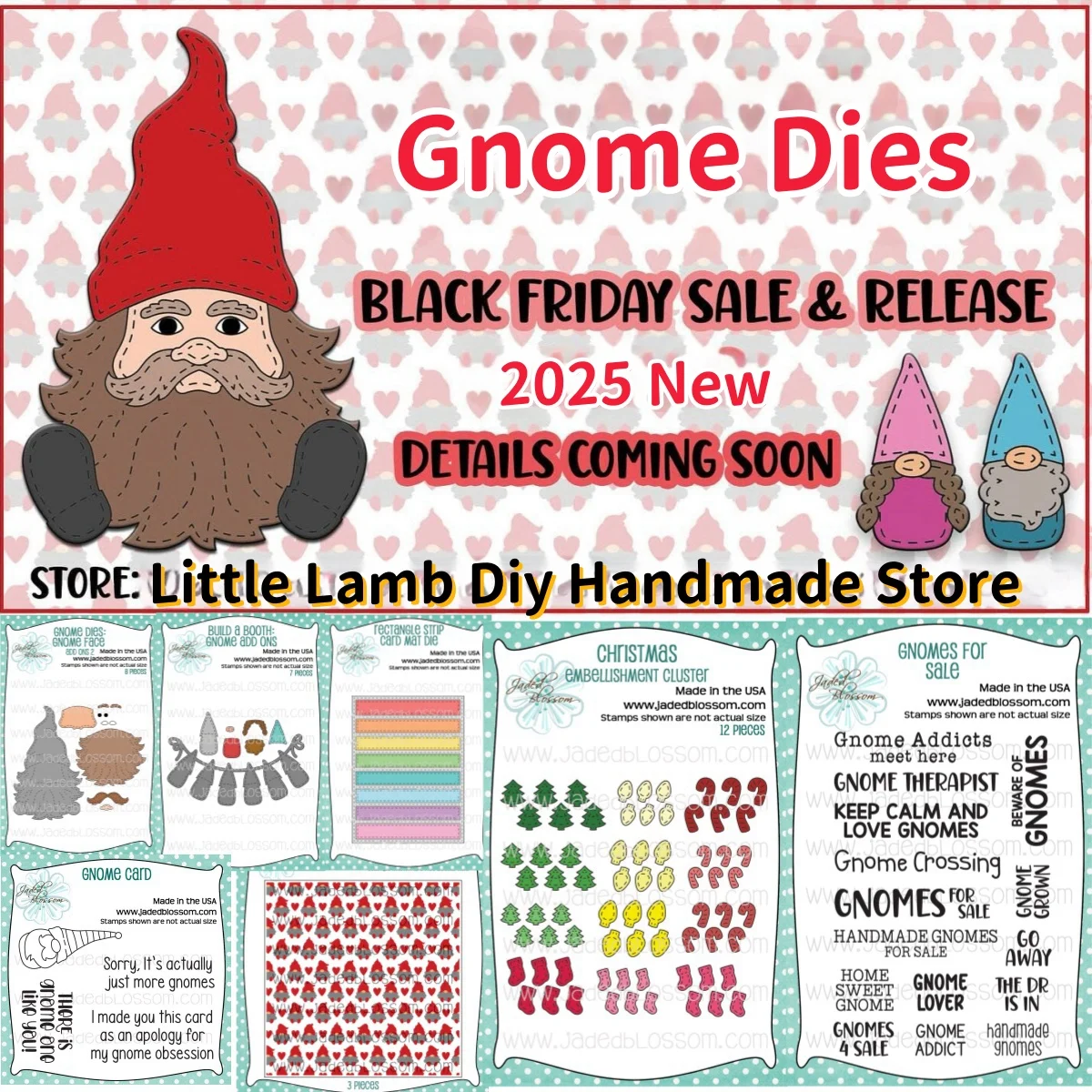 Gnome Card Stamp Set Christmas Metal Cutting Dies Clear Stamps Stencil Decorating Scrapbook Diy Paper Card Album 2025 New