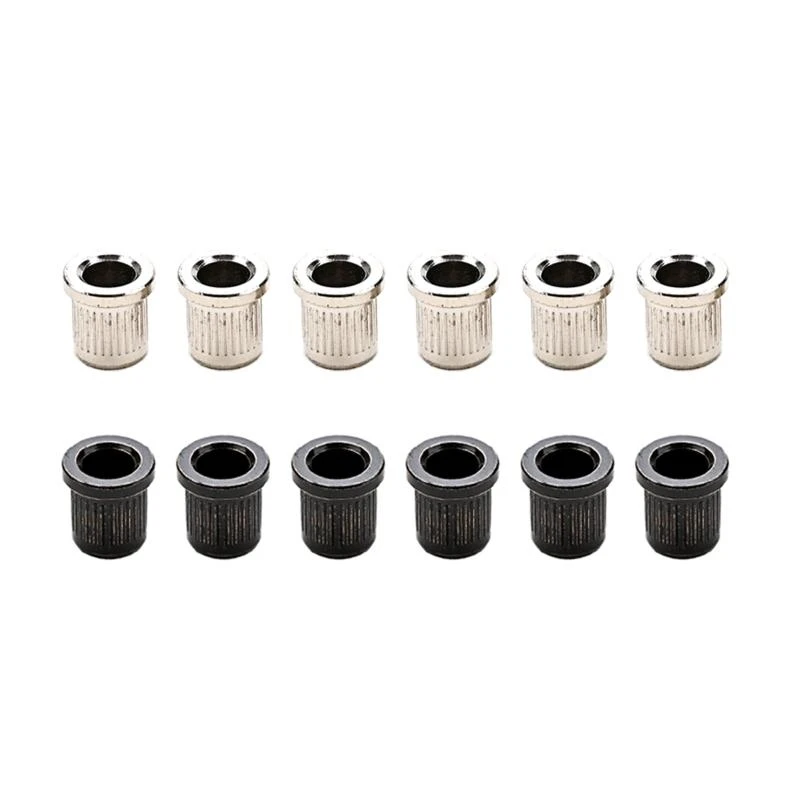 6Pcs Guitar Through Body String Ferrules Replacement Guitar String Caps Mounting Buckle Electric Guitar Parts Enduring