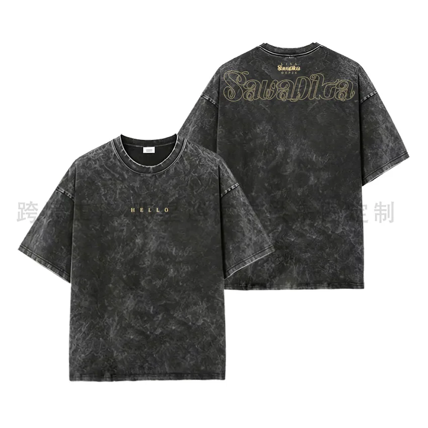 LISA fan Blink T-shirt washed and worn, multi-color printed T-shirt source factory wholesale Sawadika