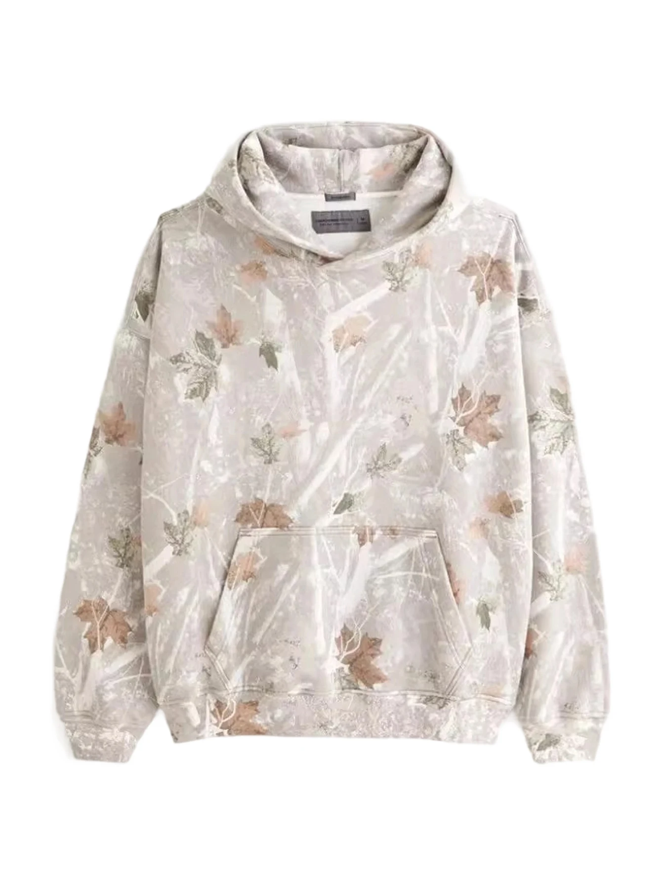 Camo Hoodie for Women Oversized Maple Leaf Hooded Sweatshirt Graphic Print Pullover Hoodies with Pocket