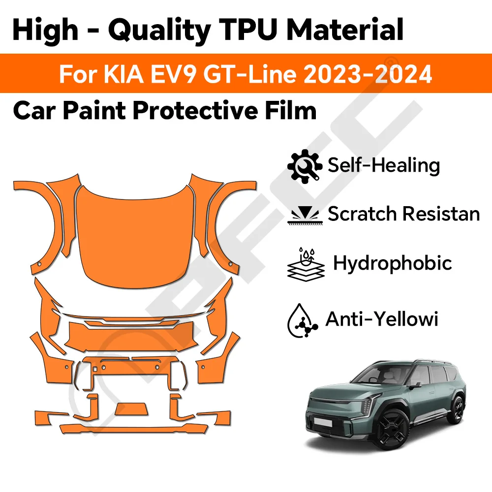 

9MIL For EV9 GT-Line 2023 2024 Paint Protection Film Anti-scratch Car Body Clear Bra Pre-cut PPF Resistant Invisible Cover