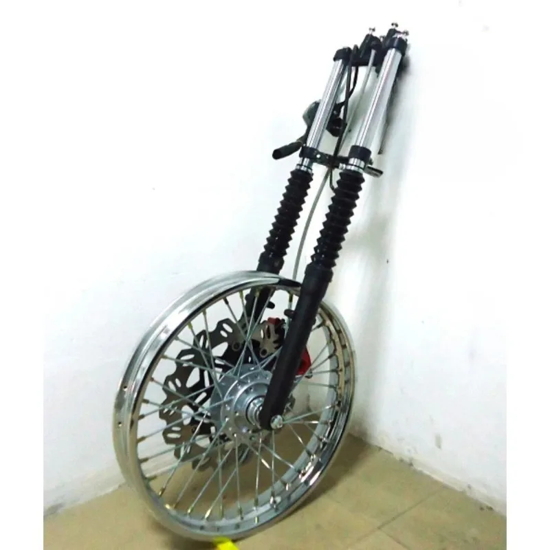 Motorcycle retro modified wheel hub disc brake Xinyuan Youke oil brake widened spoke front wheel