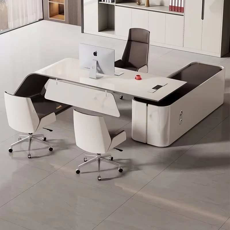 Storage White Wood Office Desk Designer Strong Luxury Standing Office Desks Drawers Modern Escritorios De Oficina Furniture