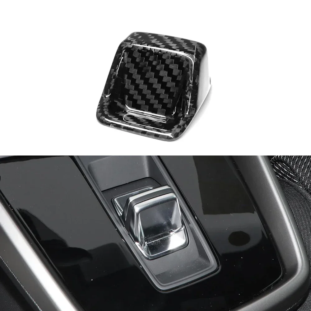 

Real Carbon Fiber Interior Car Gear Shift Knob Head Cover Trim Accessories for Audi A3 A3L 2021 2022 2023 2024