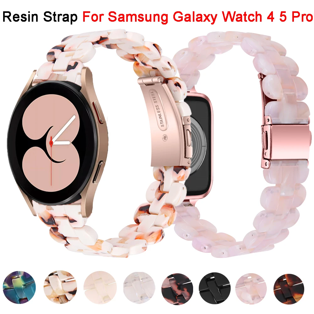 

20mm Resin Band Loop For Samsung Galaxy Watch 4 5 40 44mm Bracelet Strap Correa For Watch4 Classic 42 46mm 5 Pro 45mm Band