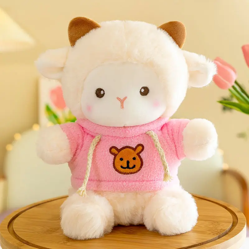 20cm PP Cotton Cartoon Plush Sheep Soft Toys Stuffed Animal Sheep Dolls Valentine\'s Day Christmas Gifts Toy for Children Girl