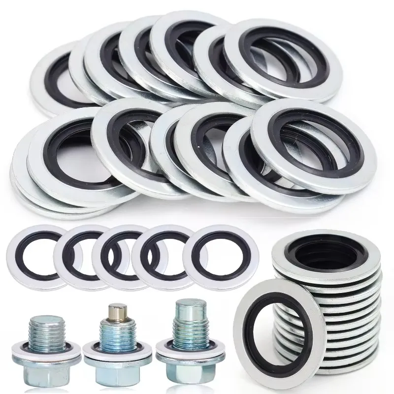 M16 Aluminium Alloy Rubber Gasket Car Oil Sump Drain Plug Sealing Gaskets Rings Washer for Renault Clio Duster Espace Fluence