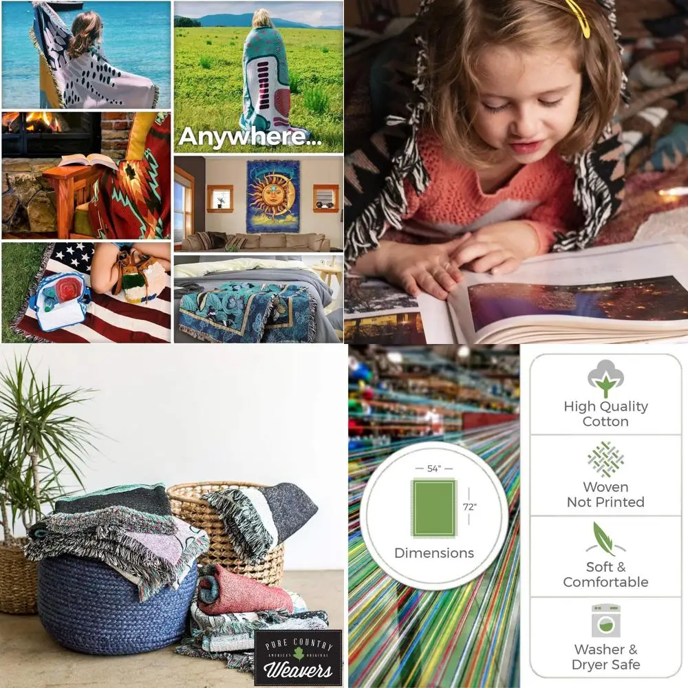 

US Navy Cotton Tapestry Throw - 72x54 Inches - Made in USA - Gift for Military Enthusiasts