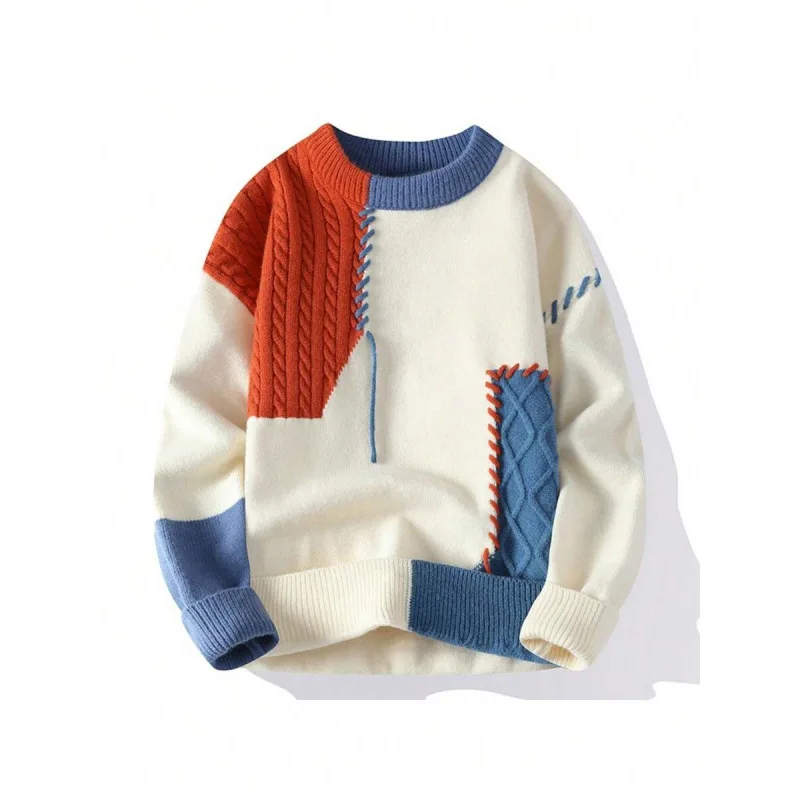 

Loose Men's Knitted Sweater Comfortable Unisex Style Spring Fashion Women Can Also Wear Men's Loose Knitwear Casual Outerwear