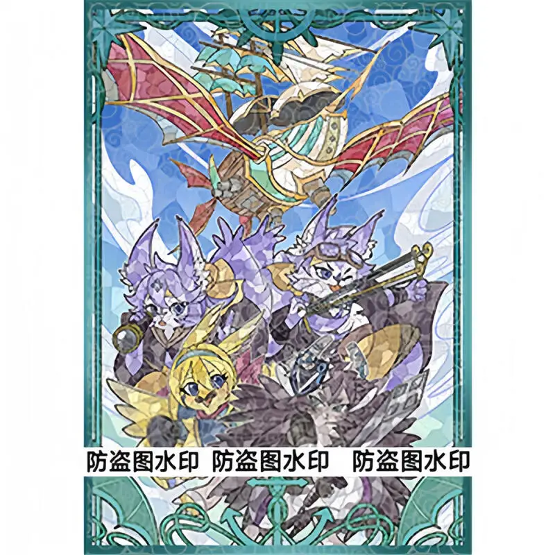 50pcs/set Yu-Gi-Oh! Filo, Messenger Fur Hire Donpa, Marksman Fur Hire Flash Card Sleeve Game Collection Card Protective Cover