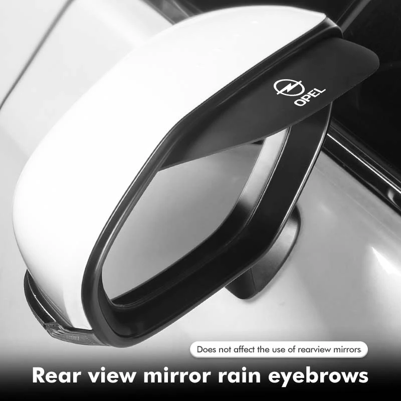 2 шт. автомобильный солнцезащитный козырек, зеркало заднего вида, дождевик для бровей, наклейка для Opel Vectra Zafira Meriva Mokka Grandland Vivaro Antara