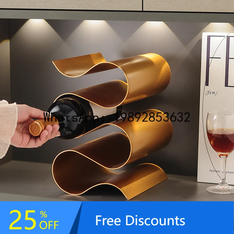 

XL Red Wine Rack Ornament Light Luxury High-end Living Room Home Entrance Sideboard TV Cabinet Wine Cabinet Decoration