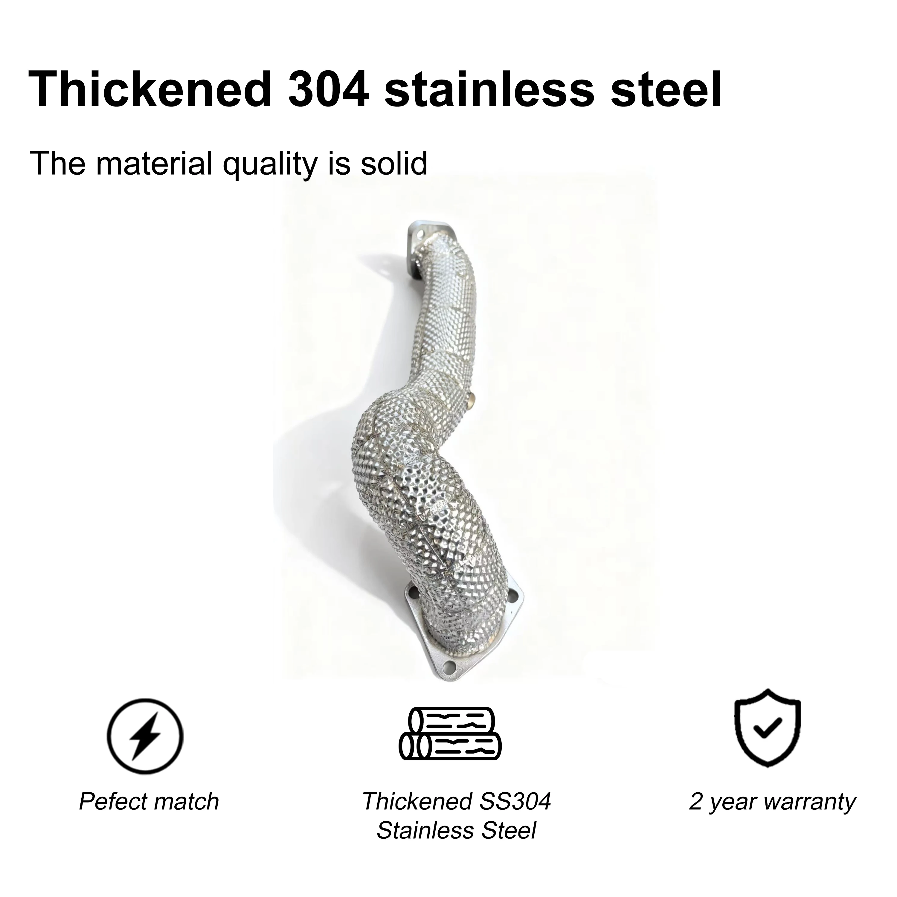 ACE per VW Scirocco Downpipe di scarico con prestazioni di flusso libero catalizzato Accessori per tubi di scarico SUS304 di alta qualità