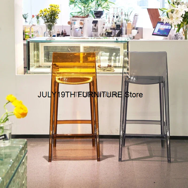 

Transparent Acrylic Modern Bar Chairs Dining Reception Counter Stool Office Bar Chairs High Design Cadeira Bar Furniture MR50BC