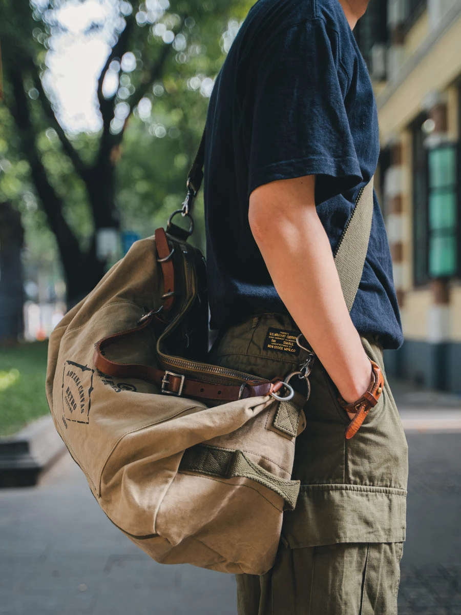 

Organizers designers handmade canvas men's large-capacity travel bag casual outdoor sports fitness handbags big crossbody bag