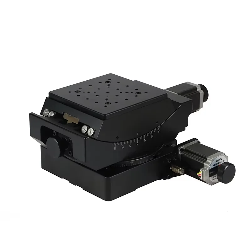 

High load pitch and yaw platform Motorized Rotary Stage And Angle Stage Are Used In Combination