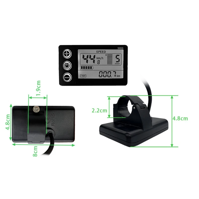 1 Set 36V 17A 250W/350W Motor Controller E-Bike Brushless Speed Controller Accessories And S866 LCD Display