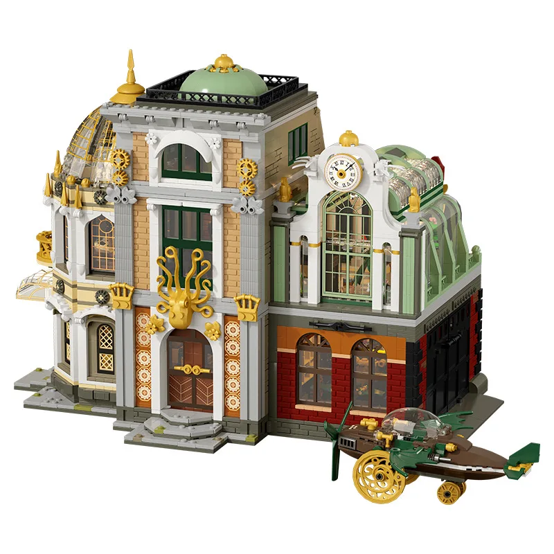 Idea Movie Street View Architecture Building Block Punk Explorer House Construction Brick Toy With Light Collection For Gift