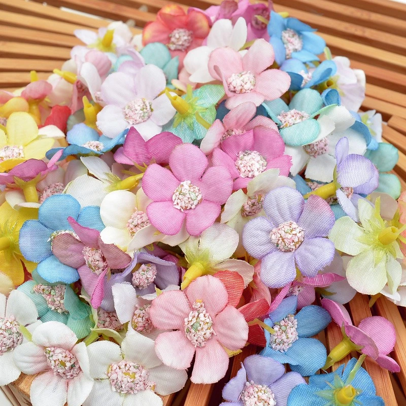 30/50 قطعة ديزي الزهور الاصطناعية 2.5 سنتيمتر الحرير وهمية الزهور حفل زفاف الديكور ديكور غرفة المنزل حديقة Garland بها بنفسك جارلاند الإكسسوار