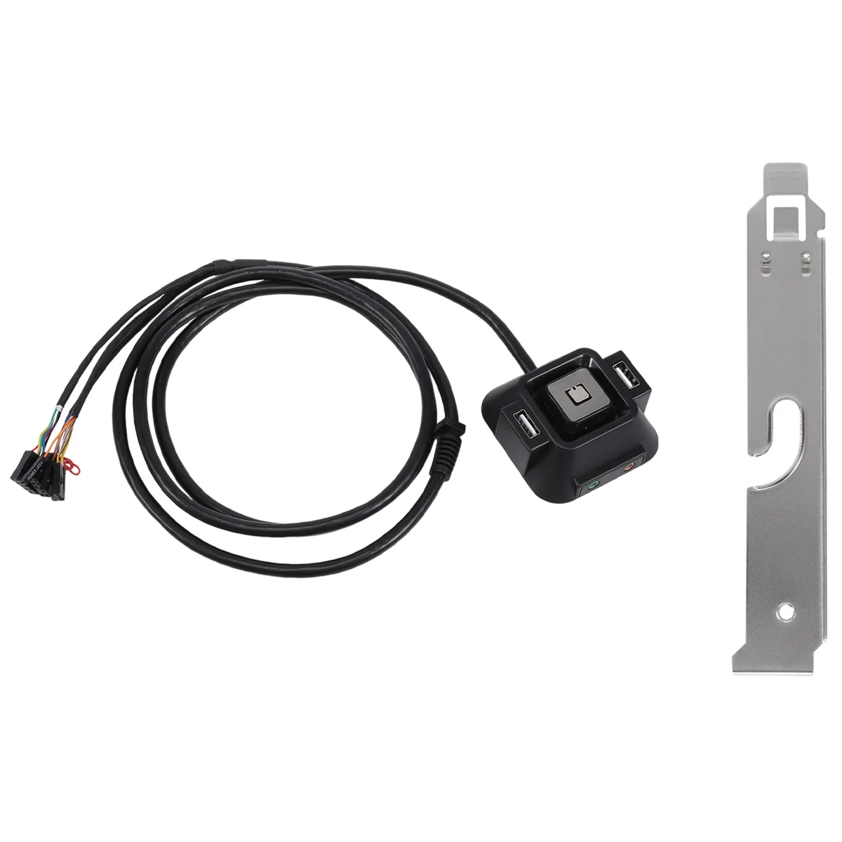 مفتاح جديد لعلبة الكمبيوتر المكتبي، مفتاح زر HDD مع منافذ USB مزدوجة، زر الطاقة، منافذ الصوت لحافظة الكمبيوتر المكتبي