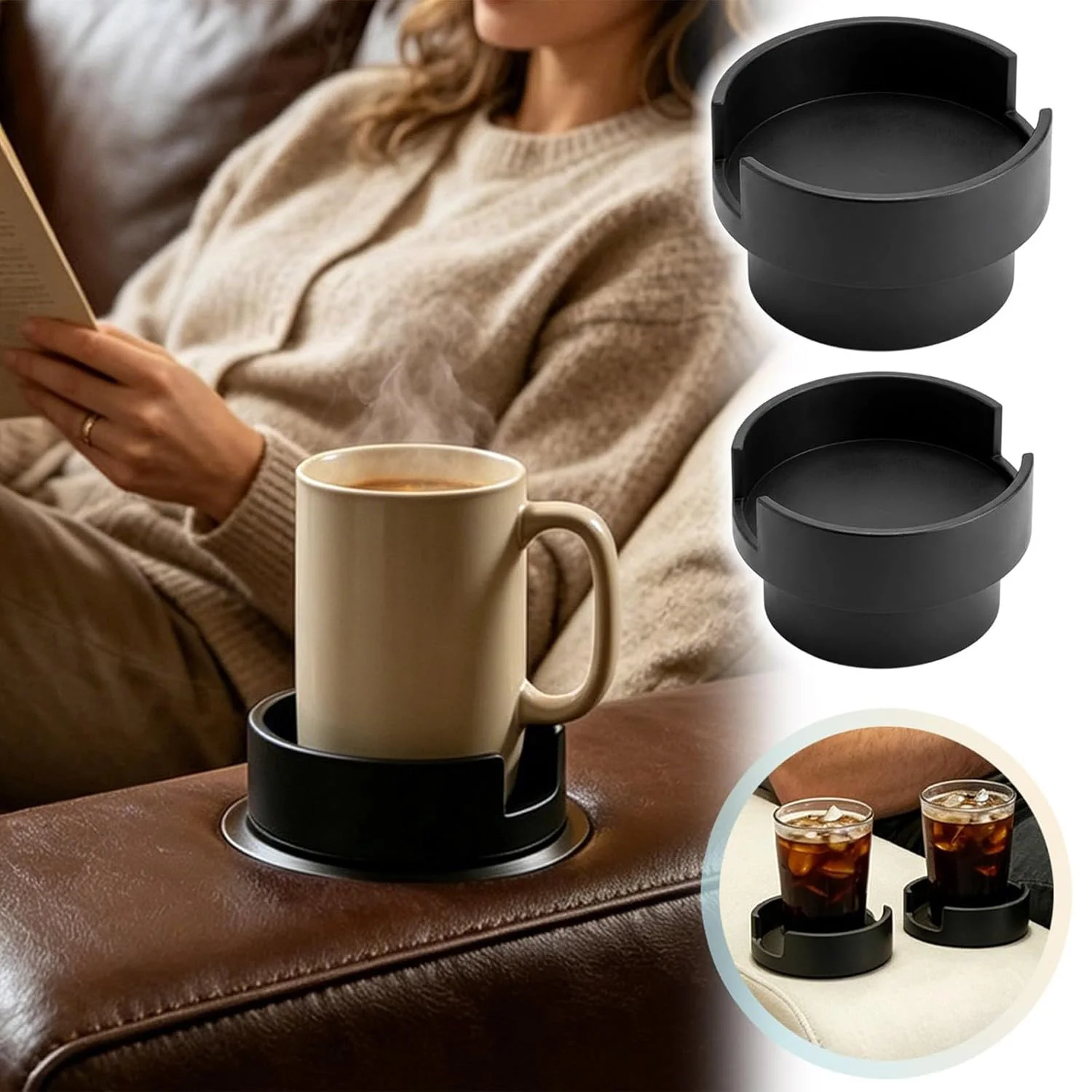 New Sofa Cup Holder Adapter Extender 3D Printed Spill-proof Drink Storage Cup Holder Expander Insert Cup Holder Dropshipping