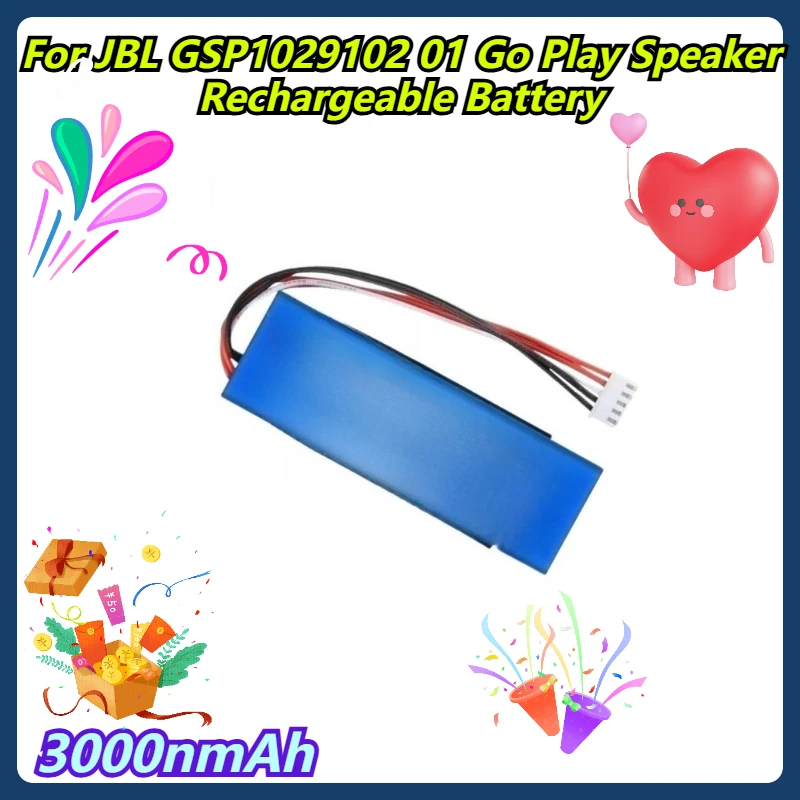 

3000nmAh For JBL GSP1029102 01 Go Play Speaker Rechargeable Battery