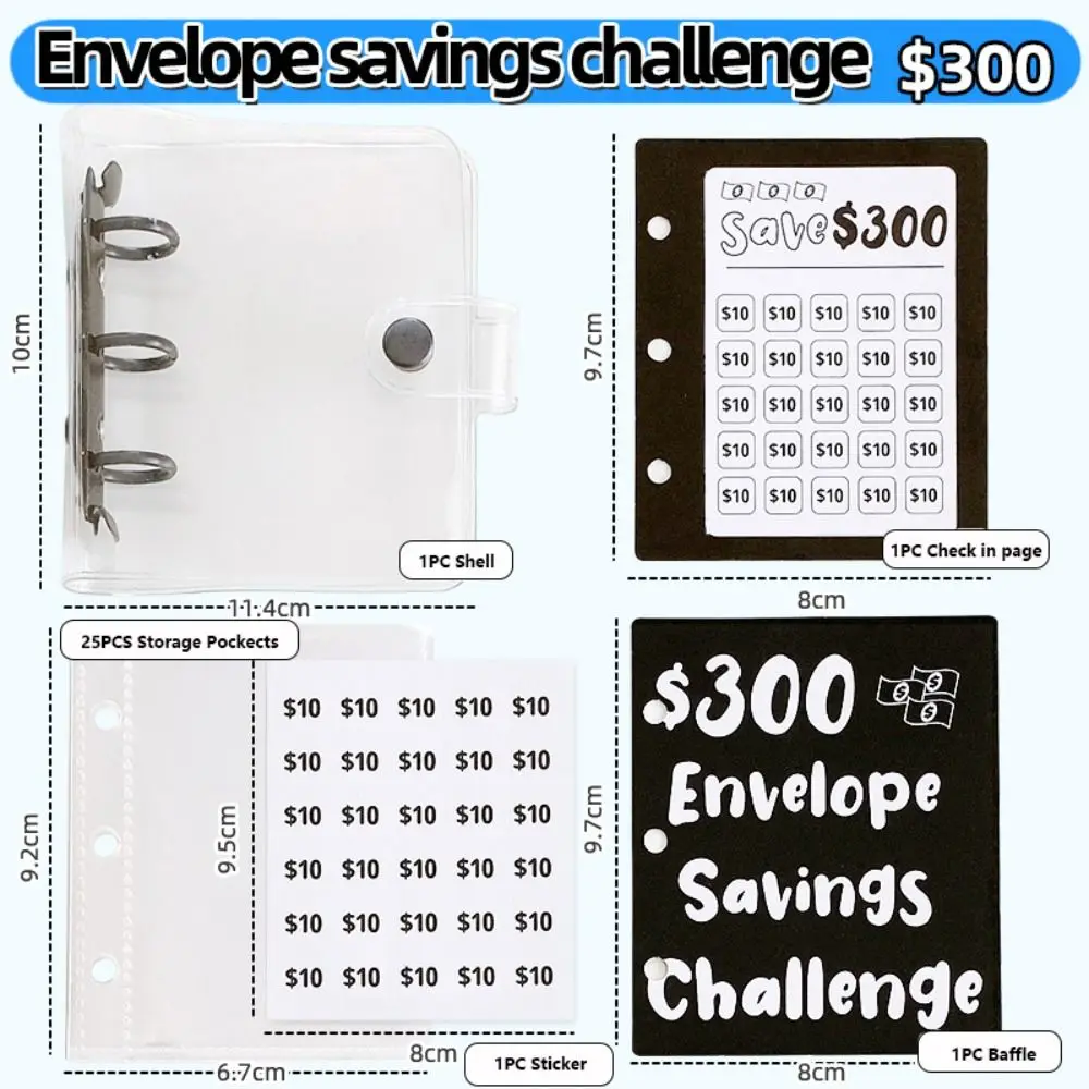 

Забавный мини-конверт-переплет с денежными конвертами, экономия денег, переплет-переплет для бюджета, детский переплет