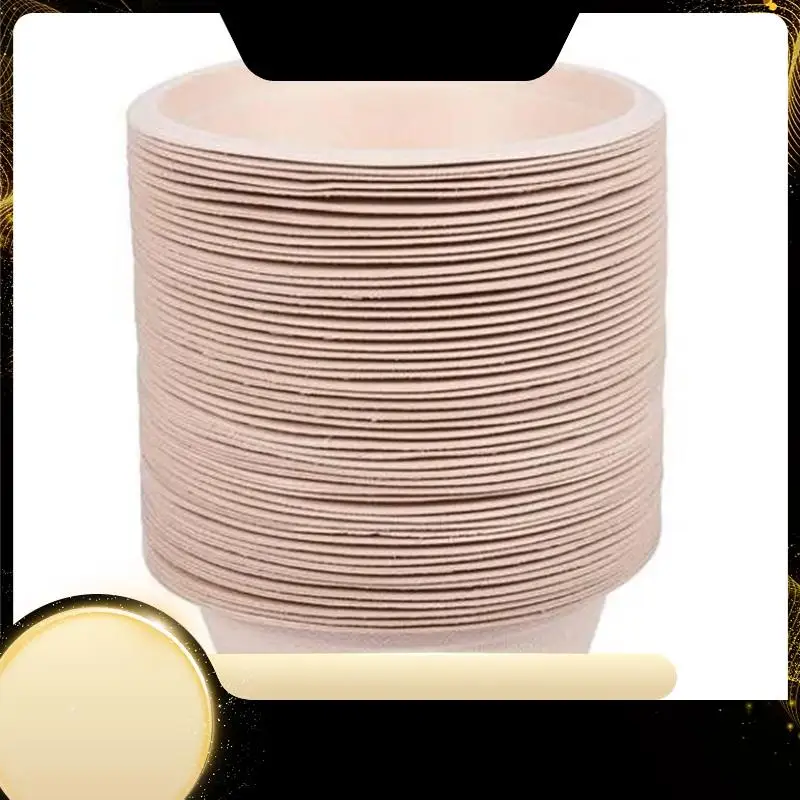 

X40A_XA-Биоразлагаемая одноразовая чаша объемом 350 мл, 100 упаковок, сменная бумажная чаша, большая эко-чаша, сумка для раковины из всех натуральных сахаров