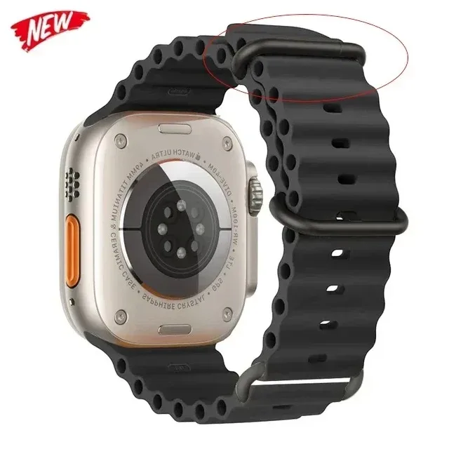 Correa deportiva Ocean para Apple watch Ultra2 49mm 45mm 46mm 42mm 44mm 40mm 41mm pulsera de silicona correa serie 10 9 7 8 5 6 SE