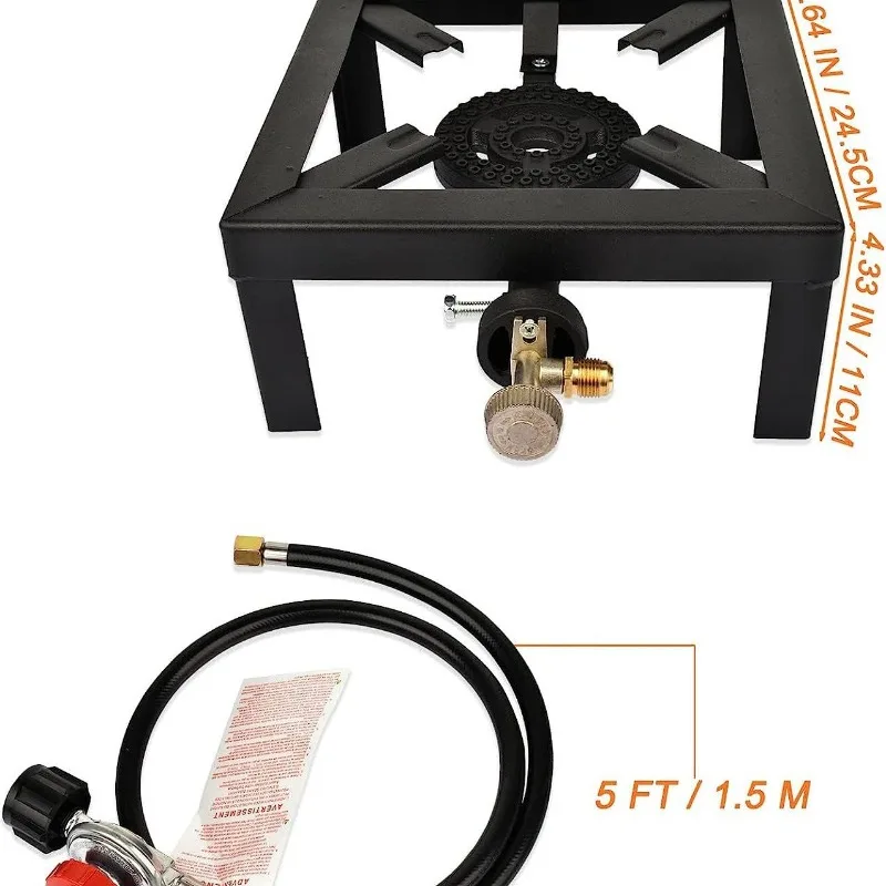 8000 Вт мощный 10PSIG редукционный клапан печь чугунная печь с кронштейном газовая плита с пропаном уличная садовая газовая печь