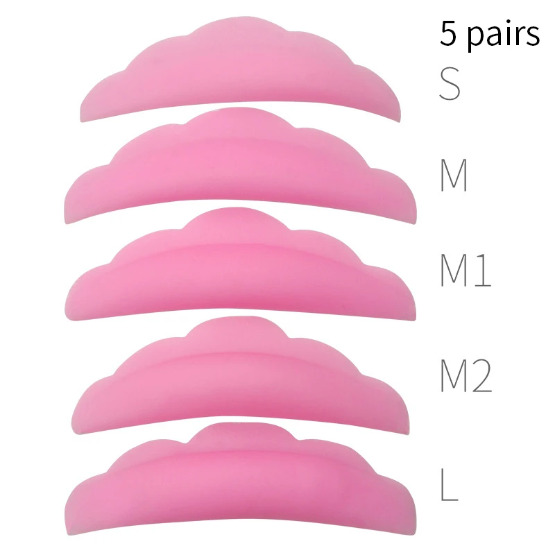 1 ~ 5PCS Ciglia Perm Pad Silicone Curling Strumenti per il sollevamento delle ciglia Ciglia Sollevamento Make Up Accessori Strumenti SM M1 M2 L